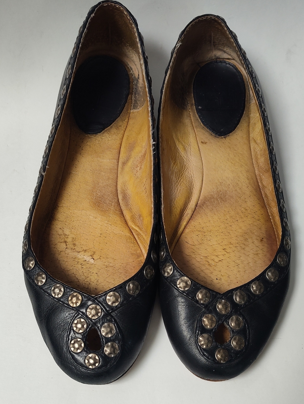 Frye Flats With Hammered Stud Detailing